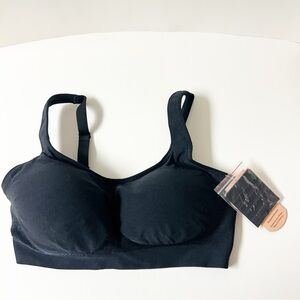 NWT Shapermint Everyday Comfort Straps Wireless Shaping Bra Black XL